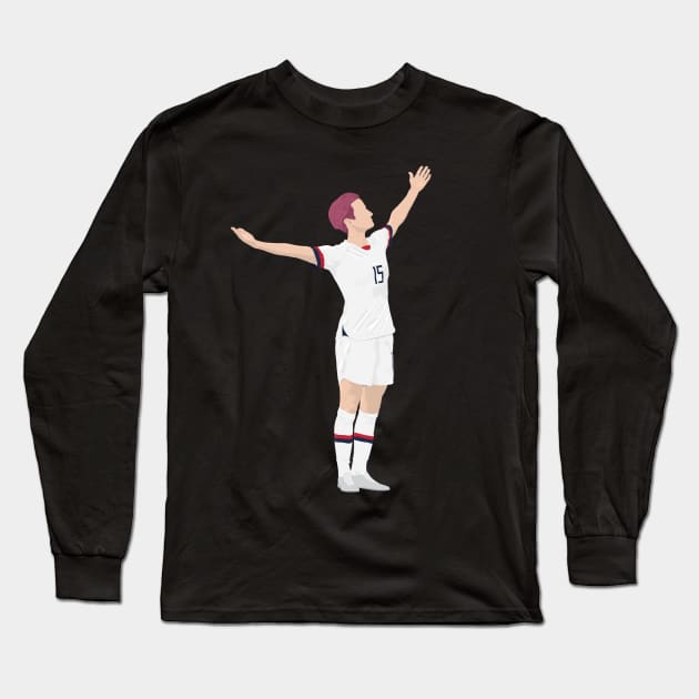 Women's soccer victory pose Long Sleeve T-Shirt by RockyDesigns